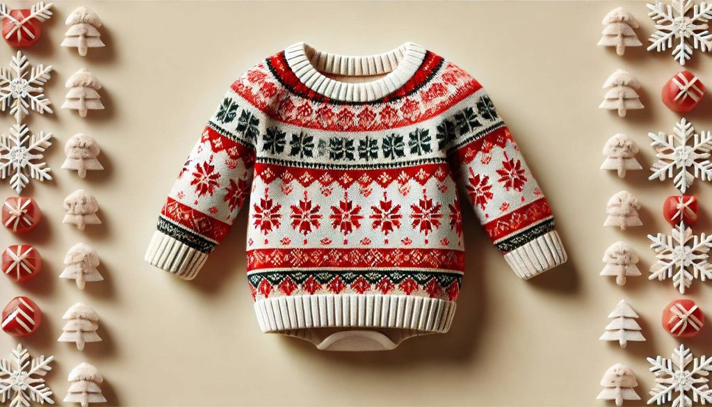 Festive-Style Sweater for Babies