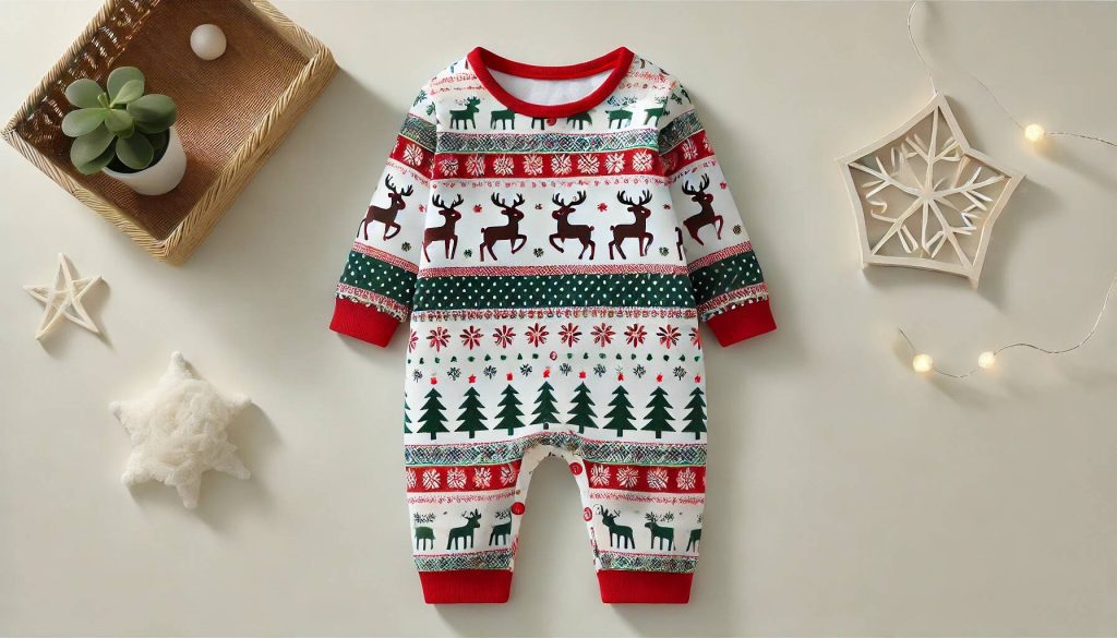 Christmas-Themed Jumpsuits for Babies