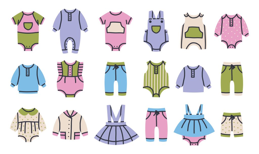  Many Baby Clothes in Many Different Color Palettes