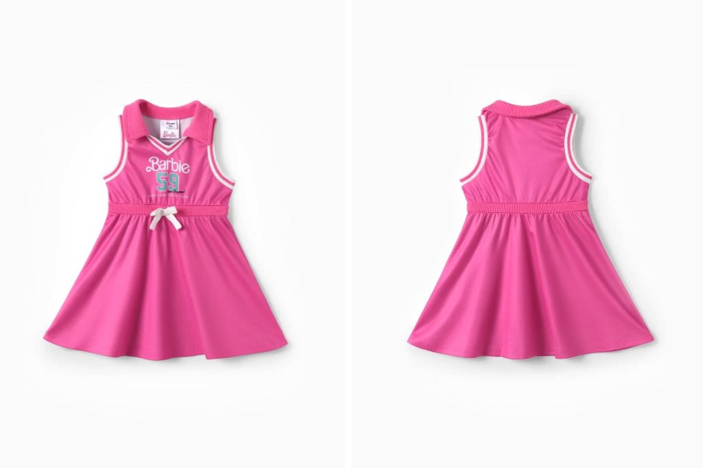 Barbie Toddler/Kid Girls 1pc Sleeveless Bowknot Polo Dress