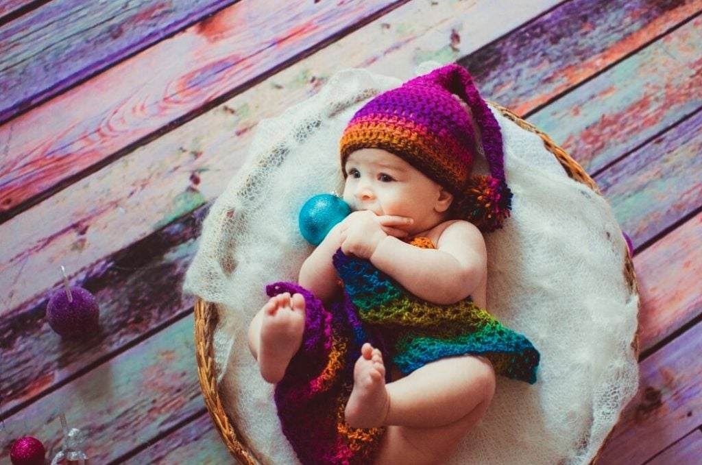 Cute Baby in Colourful Dress