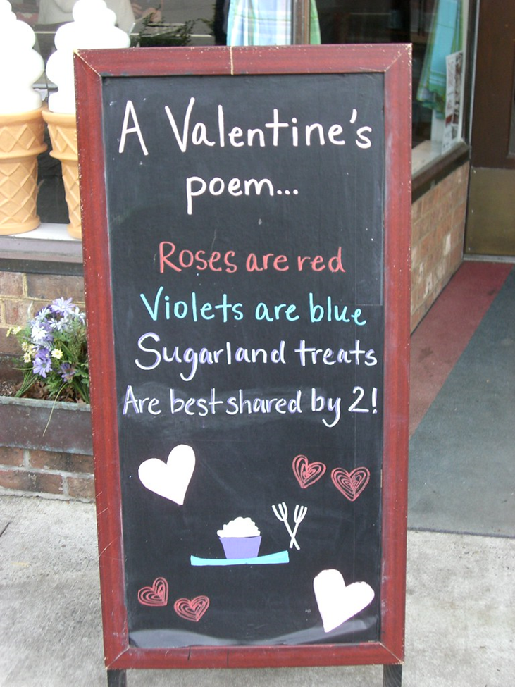 valentines day poems using candy